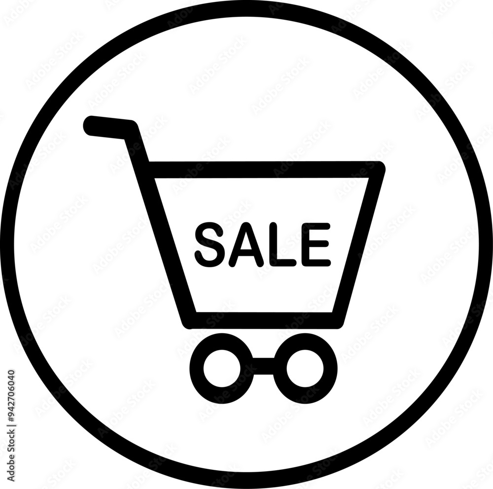 Sale shopping cart icon. Replaceable vector design. Sale shopping cart icon. Replaceable vector design.