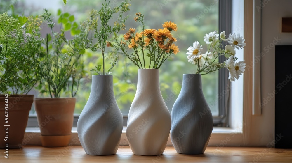 A vase that changes shape depending on the emotions of the viewer A vase that changes shape depending on the emotions of the viewer