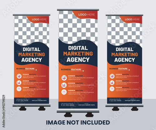 Unique and quality Corporate roll up banner design template , advertisement, pull up, background, vector illustration and display banner for your Corporate business