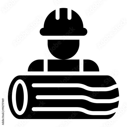 carpenter, woodworker, builder, construction, construction worker, carpentry solid or glyph icon
