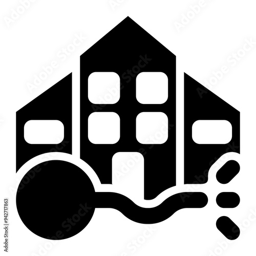 demolish, demolition, destroying, tear down, bomb, construction solid or glyph icon