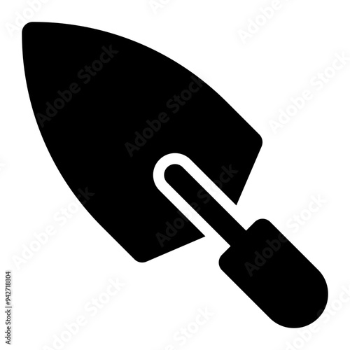 trowel, tools, construction equipment, construction tools, brick trowel, cement trowel solid or glyph icon
