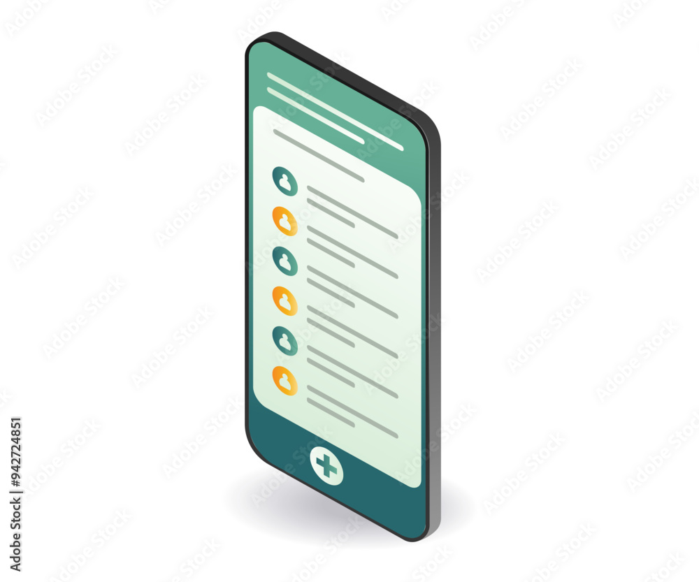 Social media app on smartphone for business data networking Social media app on smartphone for business data networking