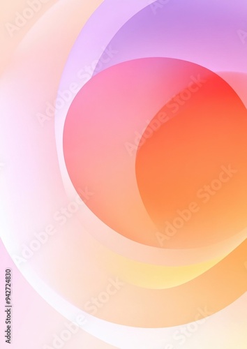 Pastel Overlapping Pink Orange Circles