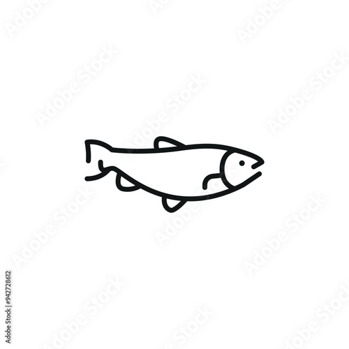 Fish icon. Simple fish icon for social media, app, and web design. Vector illustration.