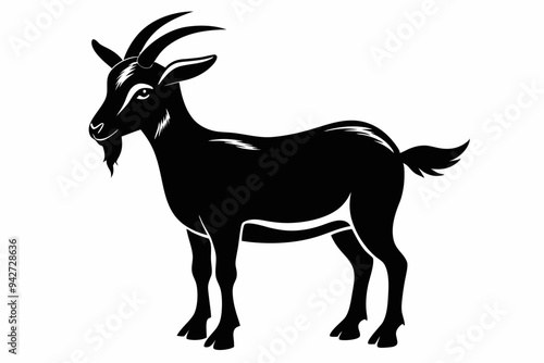 Goat Silhouette Vector Illustration