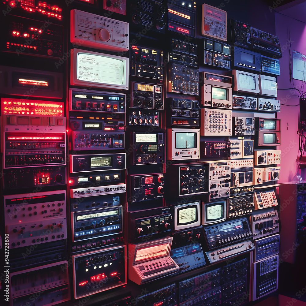 wall of 80s analog tech wall of 80s analog tech
