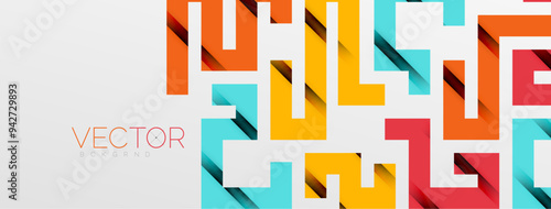 Color bend lines with shadow texture effect. Vector Illustration For Wallpaper, Banner, Background, Card, Book Illustration, landing page