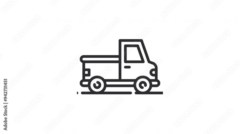 Pickup truck icon animation Pickup truck icon animation