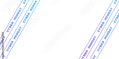 Cyber ​​Monday ribbon on transparent background. Crossed ribbons. Vector for Cyber ​​Monday promotion.
