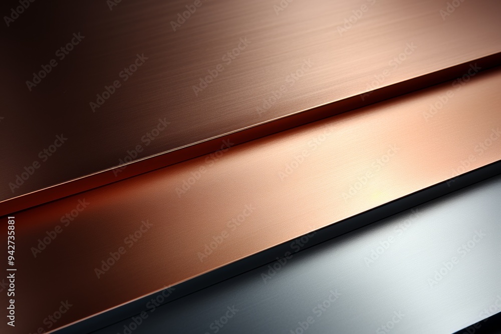 Close-up of sleek metallic panels with bronze and silver tones creating a modern, minimalist aesthetic. Ideal for backgrounds or themes related to luxury design and material textures. Close-up of sleek metallic panels with bronze and silver tones creating a modern, minimalist aesthetic. Ideal for backgrounds or themes related to luxury design and material textures.