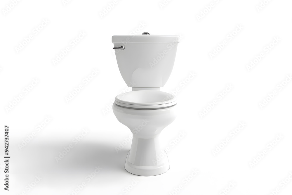 White ceramic toilet bowl isolated on white background White ceramic toilet bowl isolated on white background
