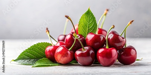 A studio composition highlighting the natural sweetness of ripe cherries