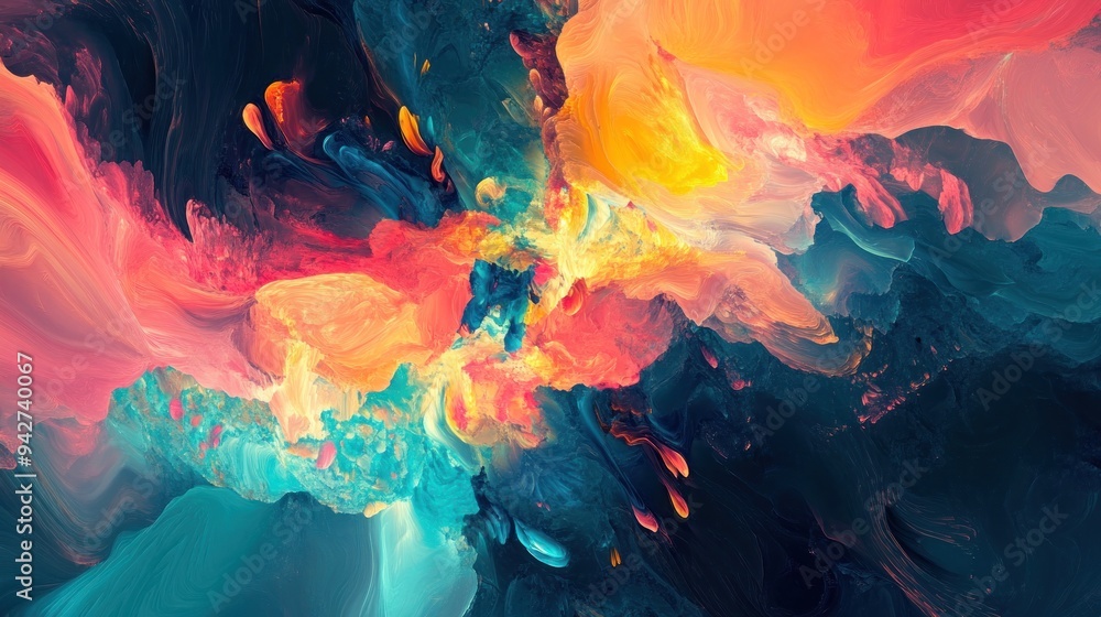 Fototapeta premium Abstract Colorful Landscape