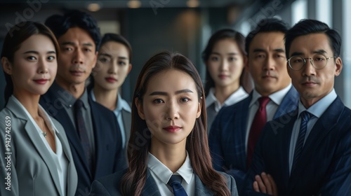 Group Portrait of Asian Business People