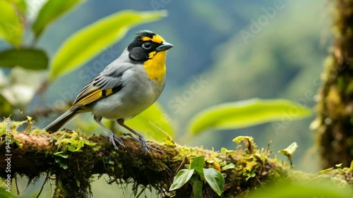 Bird, Antioquia brushfinch photo