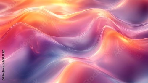 Abstract 3D Pink, Orange, and Purple Swirling Background