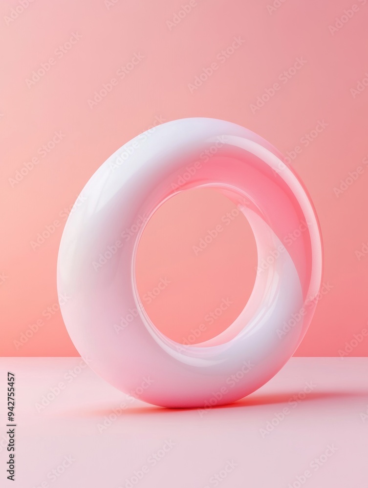 An abstract donut chart features concentric axes and color distribution with a 3D effect, using pastel shades. An abstract donut chart features concentric axes and color distribution with a 3D effect, using pastel shades.