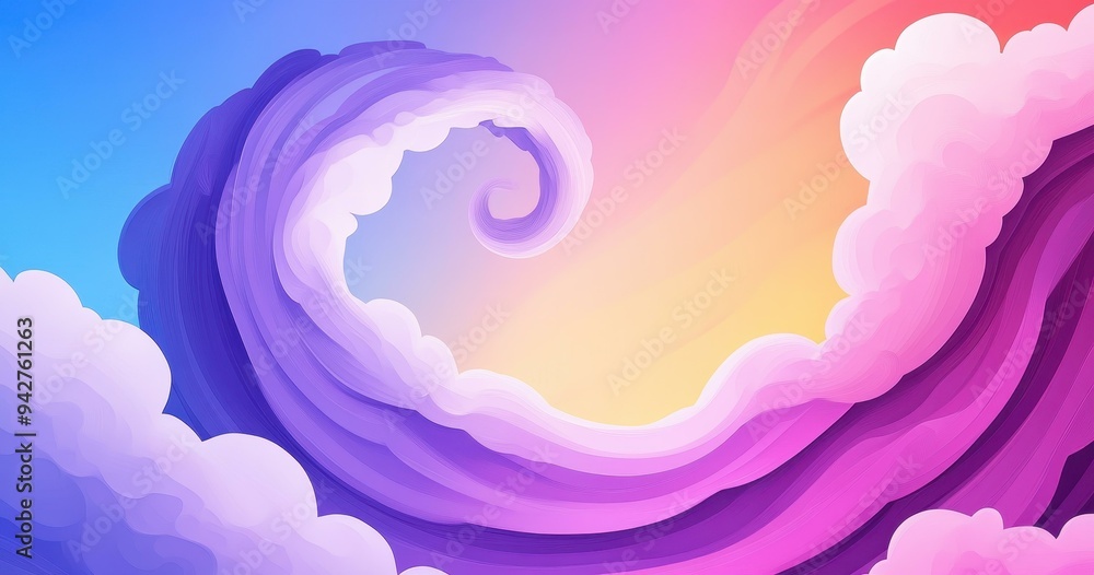 A dreamy, swirly backdrop filled with mist and soft clouds in vibrant purples and pinks, perfect for whimsical designs. A dreamy, swirly backdrop filled with mist and soft clouds in vibrant purples and pinks, perfect for whimsical designs.