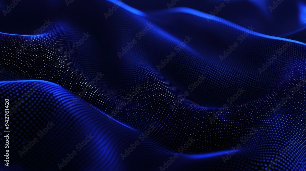 Dive into a modern 3D abstract design with a dark blue palette, featuring a captivating dot pattern and tech vibes. Dive into a modern 3D abstract design with a dark blue palette, featuring a captivating dot pattern and tech vibes.