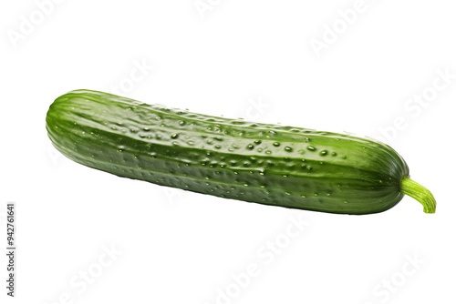 Fresh and vibrant sliced cucumber PNG on white background for healthy food and recipe designs