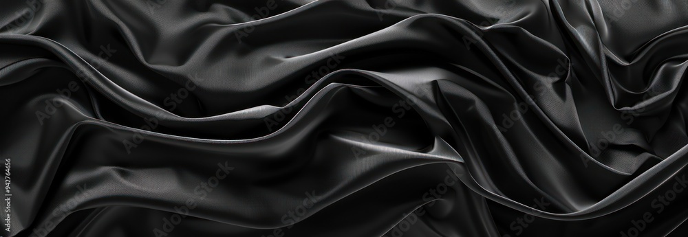 Abstract Black Satin Drape Abstract Black Satin Drape
