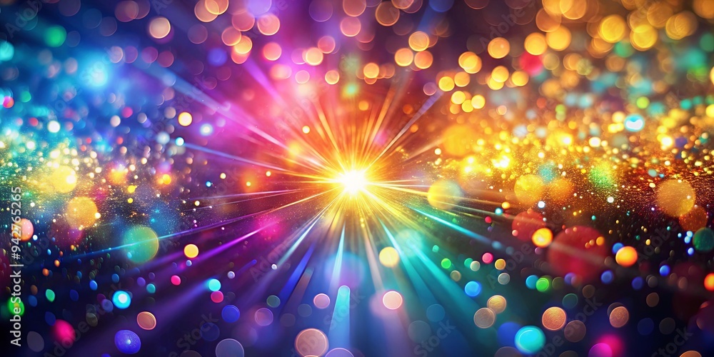 Vibrant cosmic burst of abstract bokeh light in various colors Vibrant cosmic burst of abstract bokeh light in various colors