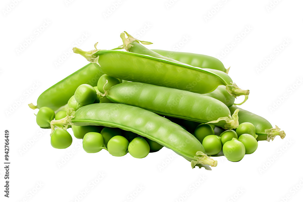 Fresh green peas isolated on transparent background for creative culinary designs and healthy food concepts in PNG format Fresh green peas isolated on transparent background for creative culinary designs and healthy food concepts in PNG format