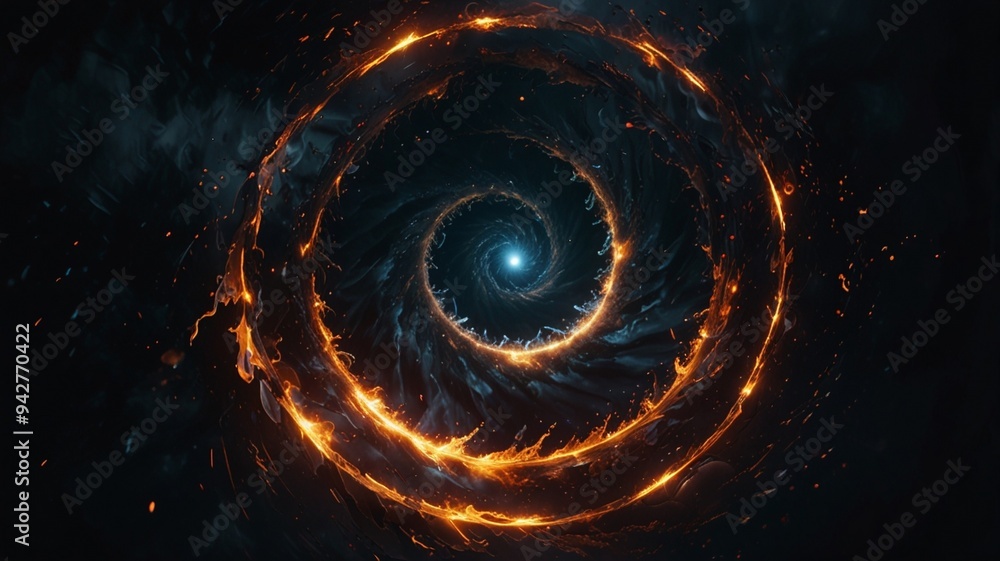 a spiral of fire and galaxy a spiral of fire and galaxy