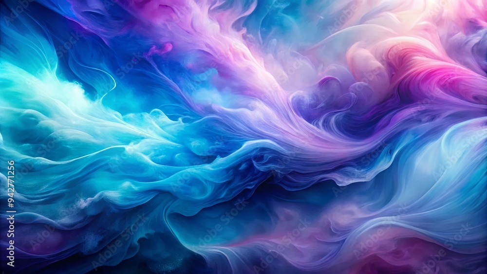 Fluid motion watercolor background with shades of blue and purple, abstract and vibrant Fluid motion watercolor background with shades of blue and purple, abstract and vibrant