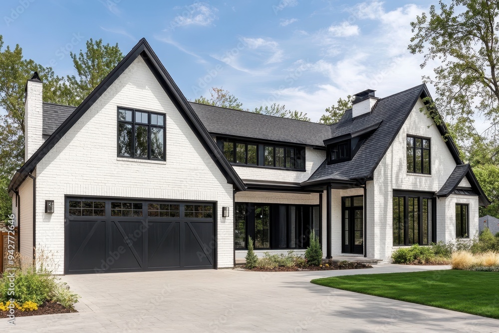Modern Farmhouse with Black Accents: A Cozy Retreat in Nature Modern Farmhouse with Black Accents: A Cozy Retreat in Nature
