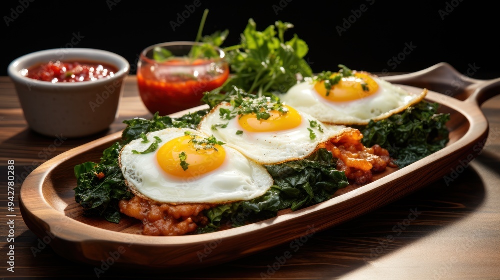 Delicious Breakfast Plate Served Warm Delicious Breakfast Plate Served Warm