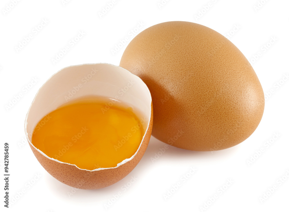 Broken egg isolated on white background Broken egg isolated on white background