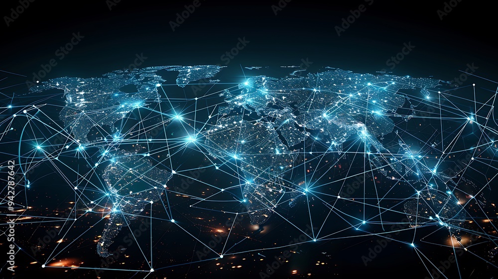 Global Network Connection Abstract Background Global Network Connection Abstract Background