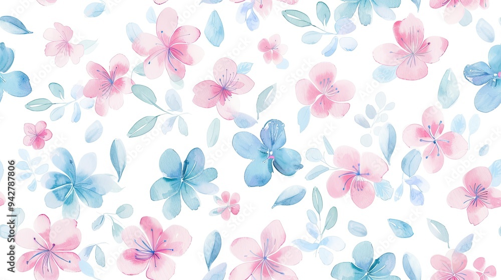 Soft Watercolor Sweet Flower Seamless Pattern in Pastel Colors for Beauty Products and Design
Soft Watercolor Sweet Flower Seamless Pattern in Pastel Colors for Beauty Products and Design