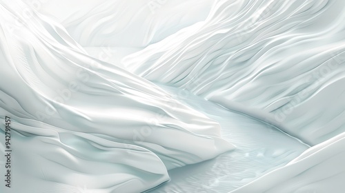 Wallpaper Mural Abstract White and Blue Landscape with a Stream Torontodigital.ca