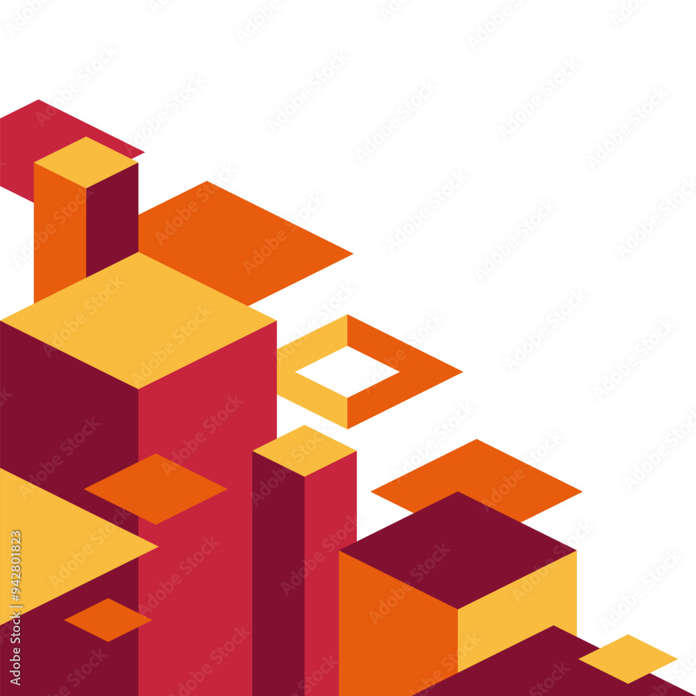 Abstract Retro Geometric Corner Decoration Abstract Retro Geometric Corner Decoration