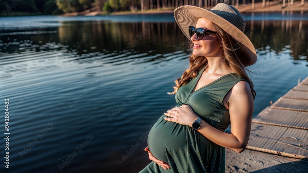 caucasian young pregnant woman tummy belly summer caucasian young pregnant woman tummy belly summer