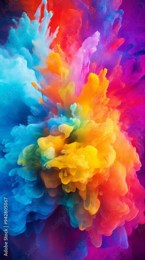 Vibrant Artistic Inspiration: Creative Explosion of Colors in Abstract Watercolor Style. AI-Generated Illustration Depicting Artist's Burst of Ideas. Colorful Rainbow Concept for Marketing, Web Design Vibrant Artistic Inspiration: Creative Explosion of Colors in Abstract Watercolor Style. AI-Generated Illustration Depicting Artist's Burst of Ideas. Colorful Rainbow Concept for Marketing, Web Design