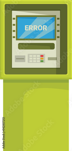 Green atm is showing error message on the screen