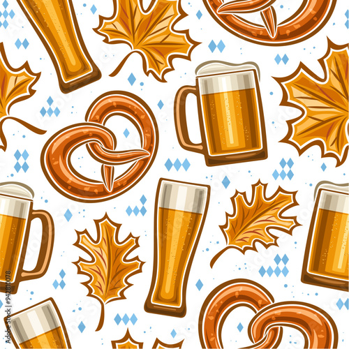 Vector Oktoberfest Seamless Pattern