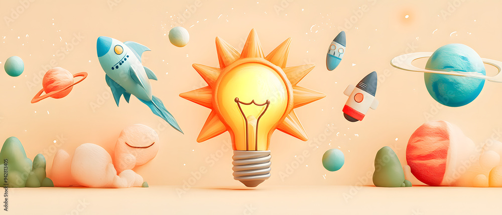 The lightbulb background The lightbulb background