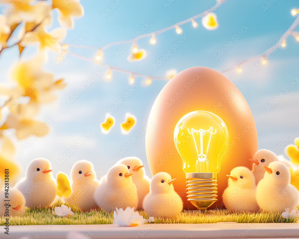 The lightbulb background The lightbulb background