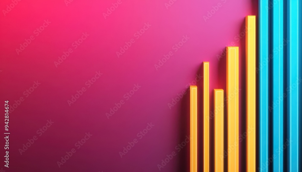 A vibrant abstract background featuring colorful bars in yellow, blue, and pink tones for modern design projects. A vibrant abstract background featuring colorful bars in yellow, blue, and pink tones for modern design projects.