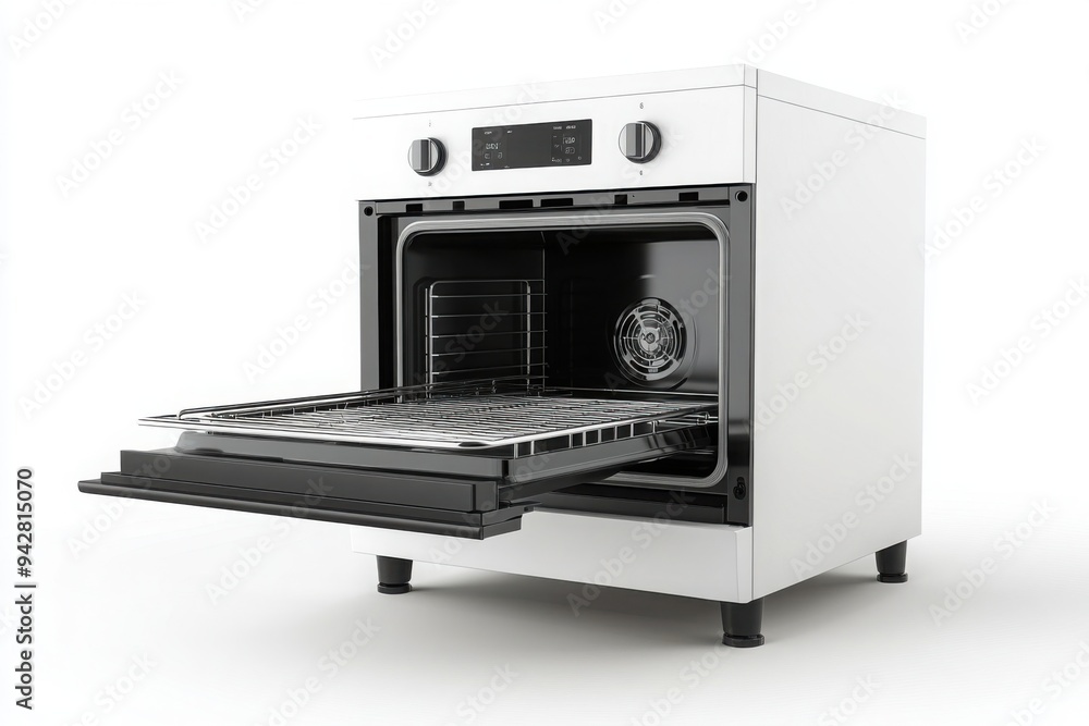 Fototapeta premium Modern convection oven with open door