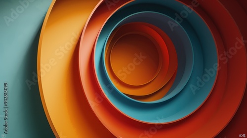 Wallpaper Mural Abstract artwork showcases a circle background. The motion and circular design are evident. Torontodigital.ca