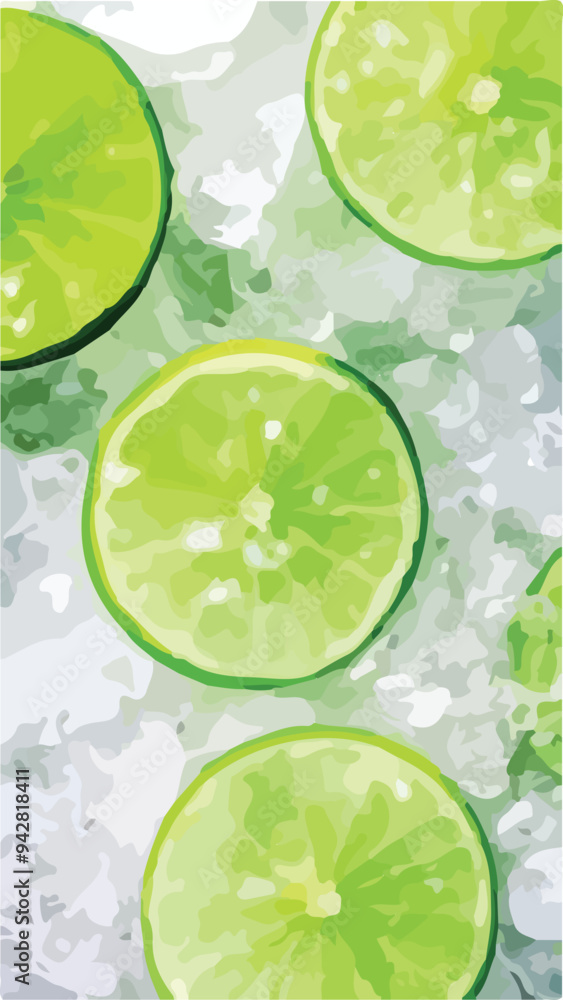 lime and water illustration lime and water illustration