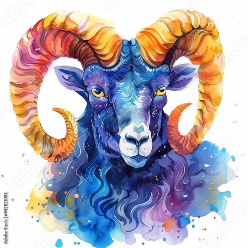 Aries zodiac sign. Astrological horoscope.