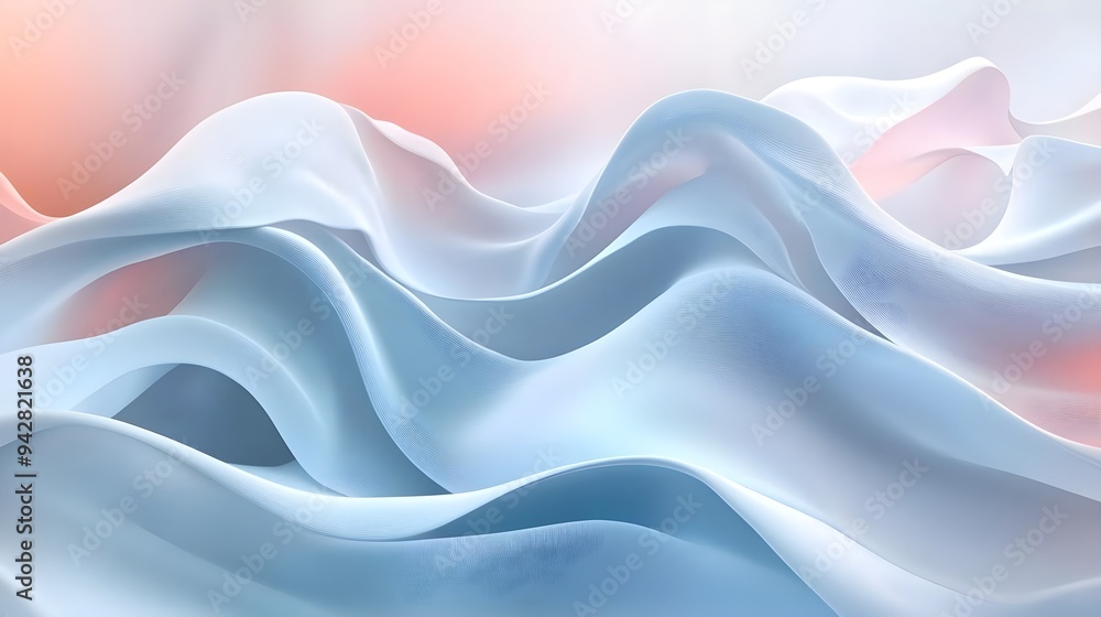 Abstract Blue & Pink Flowing Fabric Background Abstract Blue & Pink Flowing Fabric Background