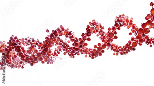 Abstract Red DNA Structure